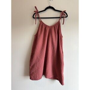 Old Navy Tie Shoulder Mini Coral Pink Dress Size Médium